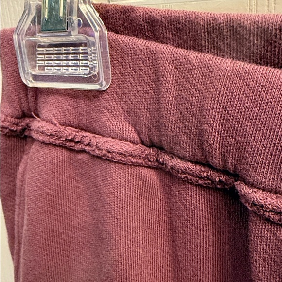 EILEEN FISHER Womens Burgundy Pocketed Raw Seams Pull-on Cropped Pants petite Lg - Picture 3 of 7